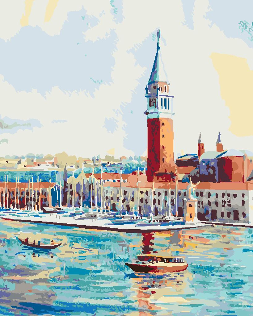 zuty Malování podle čísel - OSTROV SAN GIORGIO V BENÁTKÁCH - Rozměr: 40x50 cm, Rámování: Varianta: vypnuté plátno na rám - obrázek 8