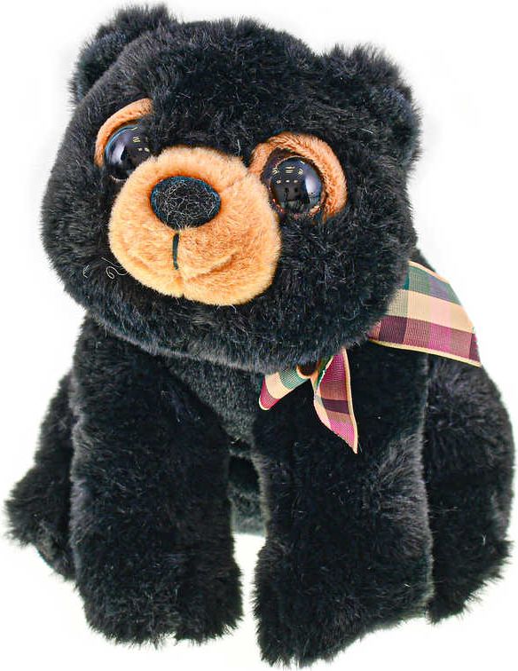 Dudlu PLYŠ Medvěd černý sedící 18cm s mašlí *PLYŠOVÉ HRAČKY* - obrázek 1
