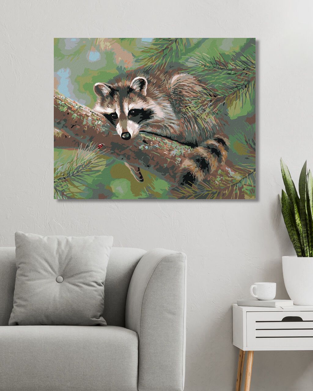 zuty Malování podle čísel - MÝVAL LEŽÍCÍ NA VĚTVI (ABRAHAM HUNTER) - Rozměr: 40x50 cm, Rámování: Varianta: vypnuté plátno na rám - obrázek 9
