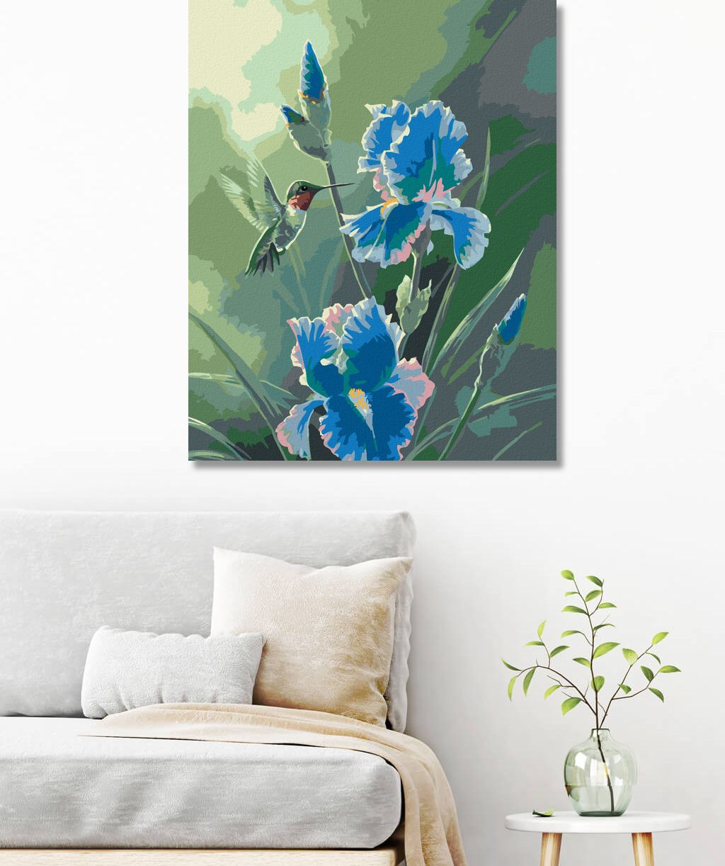 zuty Malování podle čísel - LEDNÁČEK A KOSATEC (ABRAHAM HUNTER) - Rozměr: 40x50 cm, Rámování: Varianta: bez rámu a bez vypnutí plátna - obrázek 3