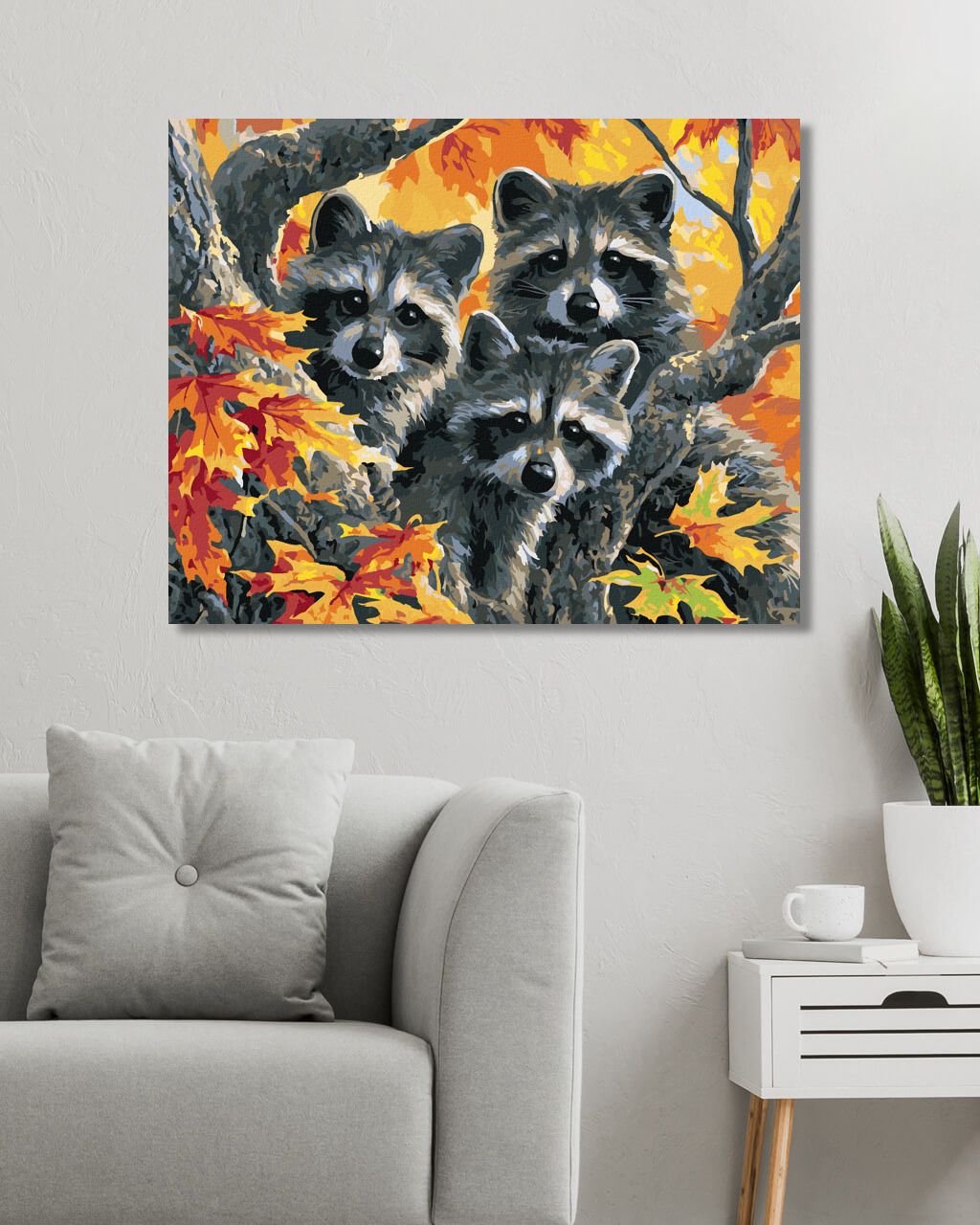 zuty Malování podle čísel - TŘI MÝVALOVÉ NA PODZIM (ABRAHAM HUNTER) - Rozměr: 40x50 cm, Rámování: Varianta: bez rámu a bez vypnutí plátna - obrázek 2