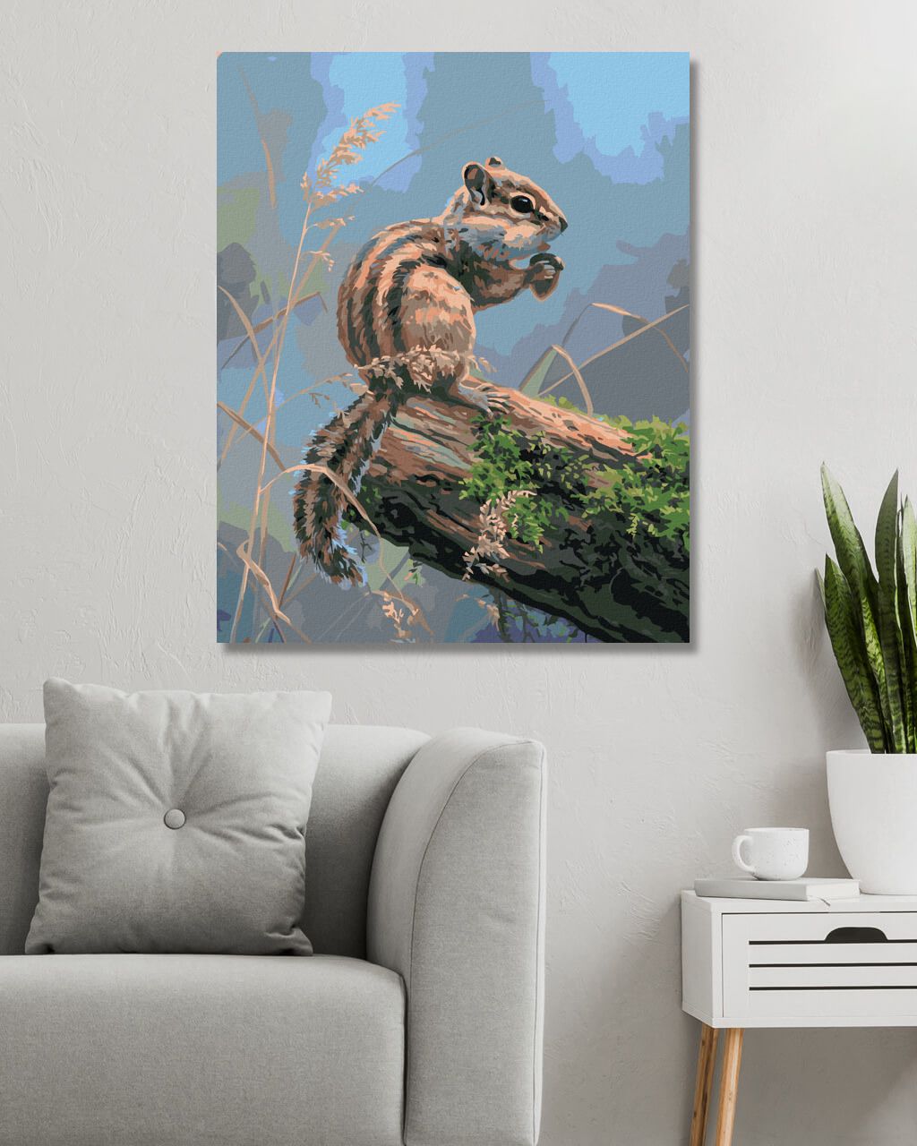 zuty Malování podle čísel - ČIPMUNK S ŽALUDEM (ABRAHAM HUNTER) - Rozměr: 40x50 cm, Rámování: Varianta: bez rámu a bez vypnutí plátna - obrázek 9