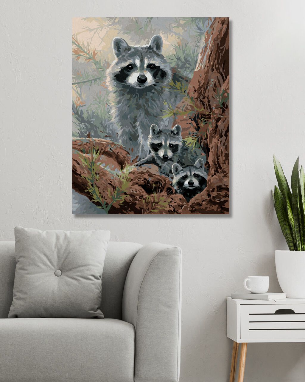 zuty Malování podle čísel - MÝVAL S MLÁĎATY U STROMU (ABRAHAM HUNTER) - Rozměr: 40x50 cm, Rámování: Varianta: bez rámu a bez vypnutí plátna - obrázek 8
