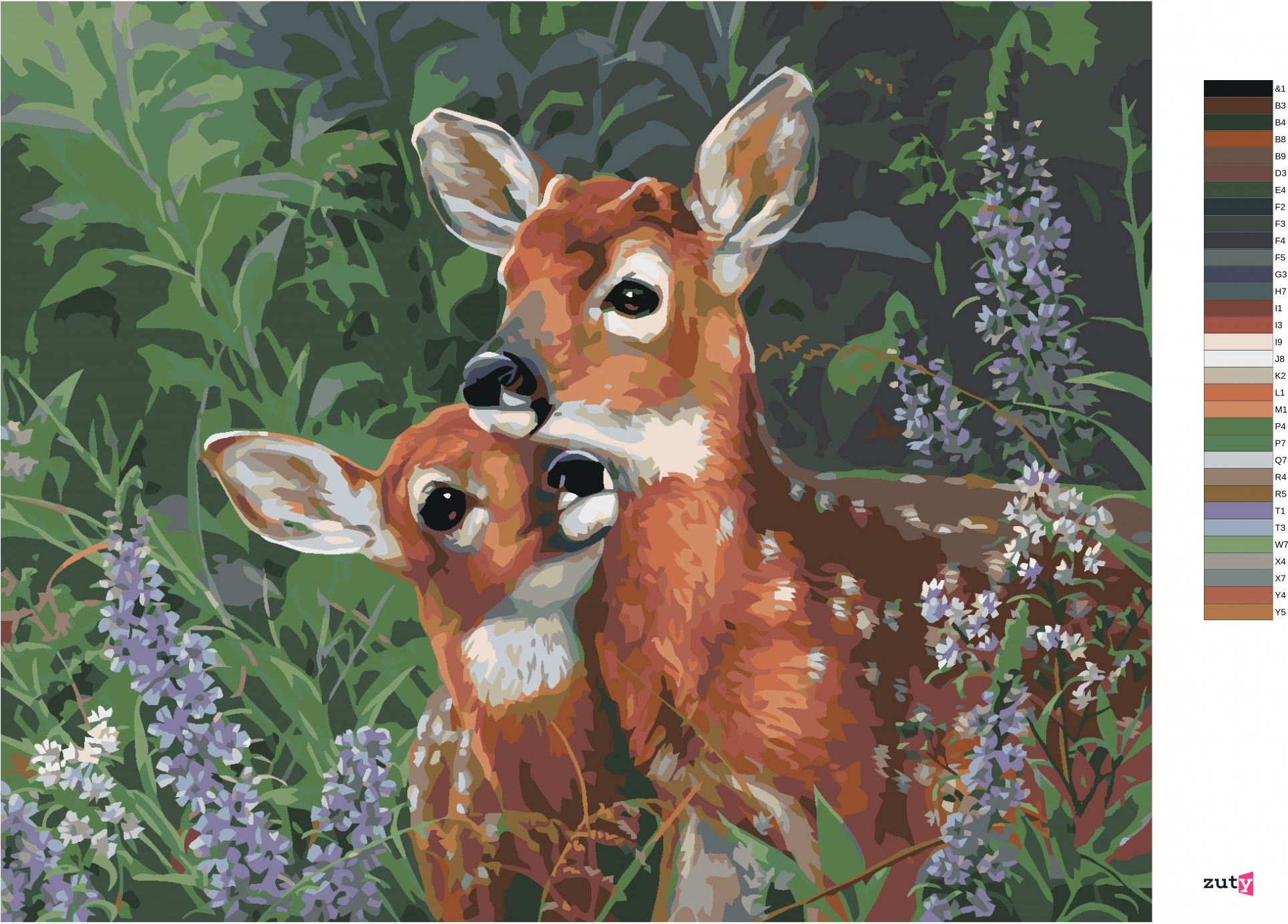 zuty Malování podle čísel - KOLOUCH A KVÍTÍ (ABRAHAM HUNTER) - Rozměr: 40x50 cm, Rámování: Varianta: bez rámu a bez vypnutí plátna - obrázek 9