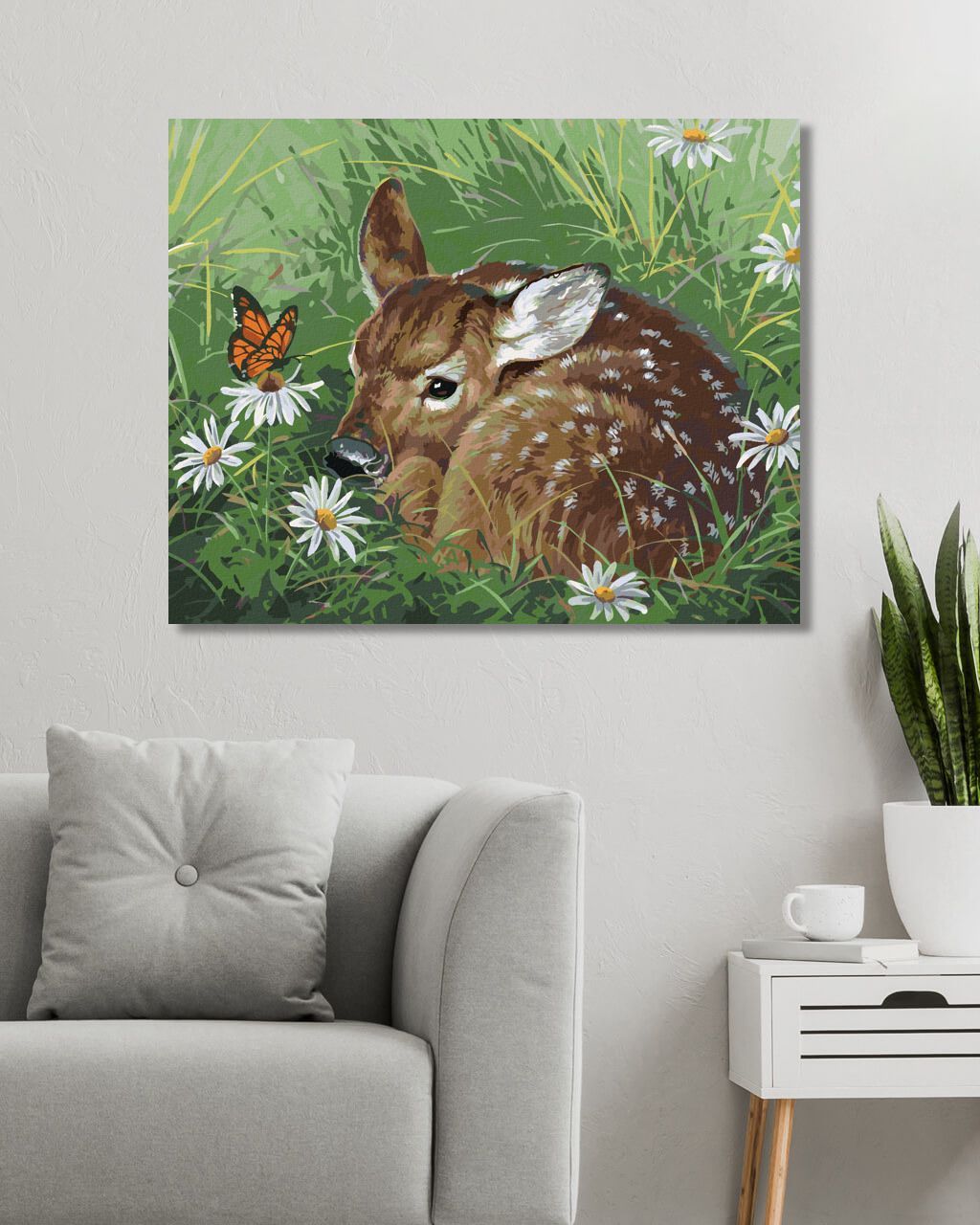 zuty Malování podle čísel - KOLOUCH A MOTÝL V KOPRETINÁCH (ABRAHAM HUNTER) - Rozměr: 40x50 cm, Rámování: Varianta: vypnuté plátno na rám - obrázek 9