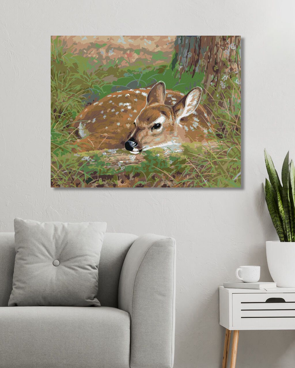 zuty Malování podle čísel - LEŽÍCÍ KOLOUCH V TRÁVĚ (ABRAHAM HUNTER) - Rozměr: 40x50 cm, Rámování: Varianta: bez rámu a bez vypnutí plátna - obrázek 10