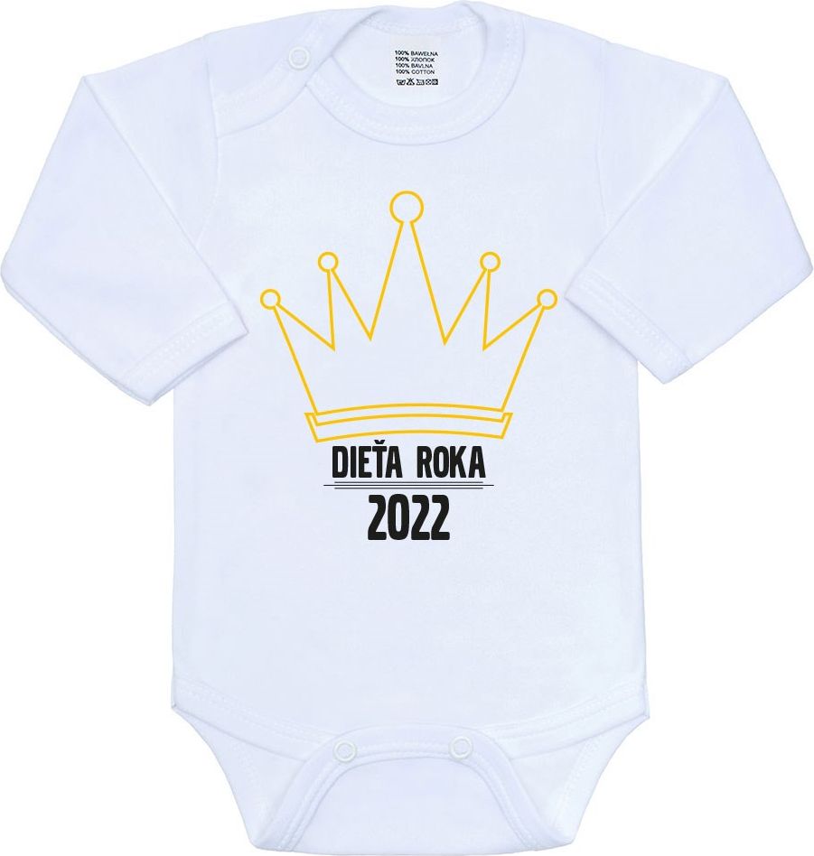 Body s potiskem New Baby Dieťa roka 2022 Varianta: bílá/50 - obrázek 3