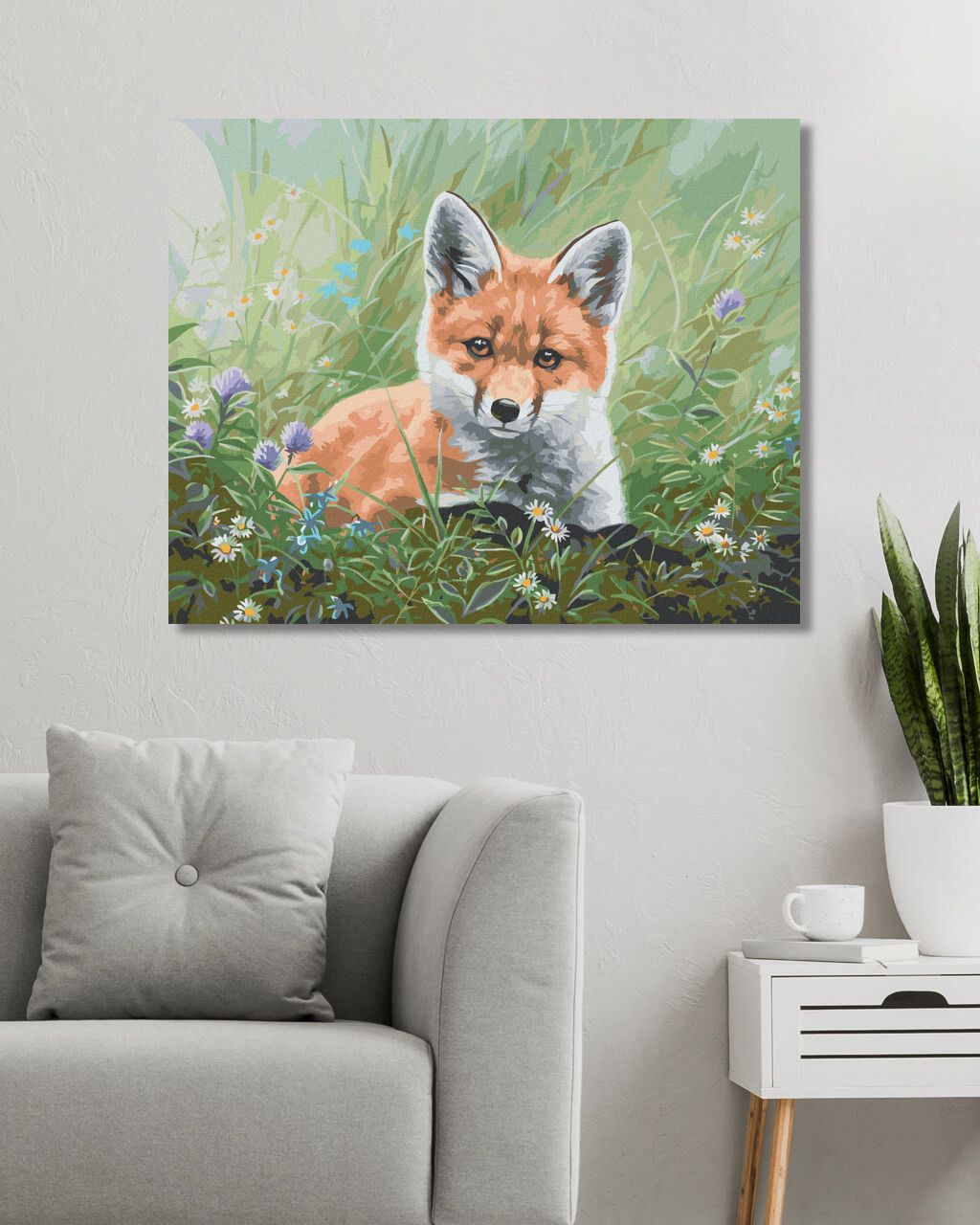 zuty Malování podle čísel - MLÁDĚ LIŠKY V KVÍTÍ (ABRAHAM HUNTER) - Rozměr: 40x50 cm, Rámování: Varianta: bez rámu a bez vypnutí plátna - obrázek 5