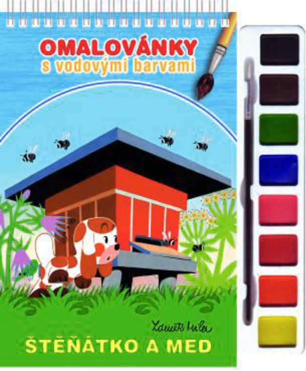 AKIM Omalovánky set s barvami a štětcem Štěňátko a med - obrázek 1