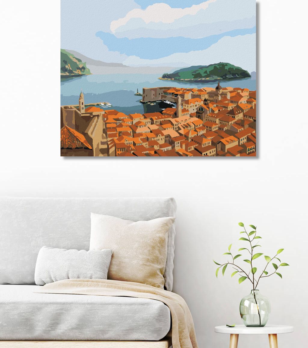 zuty Malování podle čísel - DUBROVNÍK V CHORVATSKU - Rozměr: 40x50 cm, Rámování: Varianta: vypnuté plátno na rám - obrázek 10