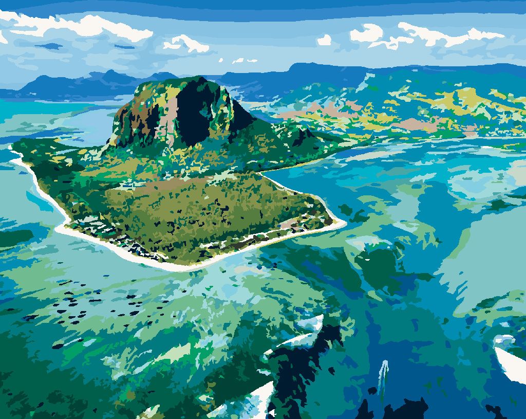zuty Malování podle čísel - OSTROV MAURICIUS - Rozměr: 40x50 cm, Rámování: Varianta: bez rámu a bez vypnutí plátna - obrázek 7