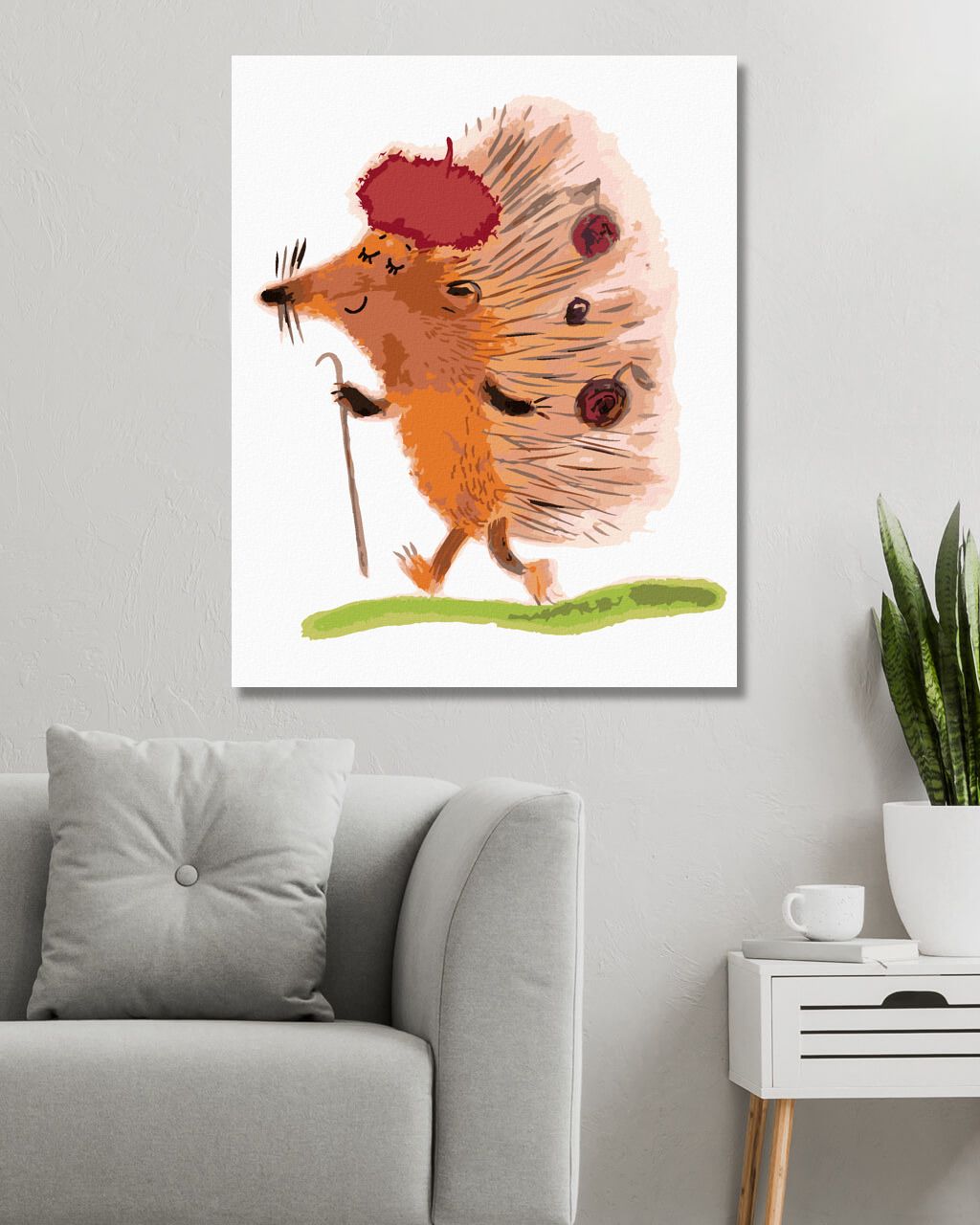 zuty Malování podle čísel - JEŽEK NA PROCHÁZCE - Rozměr: 40x50 cm, Rámování: Varianta: vypnuté plátno na rám - obrázek 10