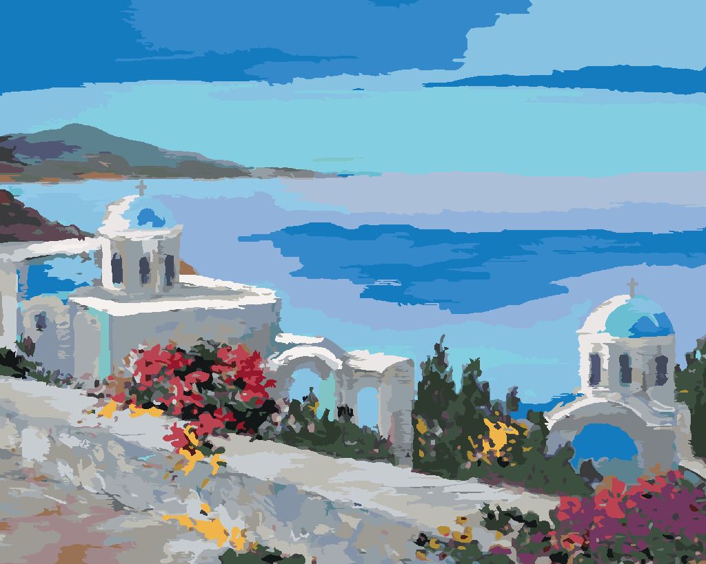 zuty Malování podle čísel - SANTORINI II - Rozměr: 40x50 cm, Rámování: Varianta: vypnuté plátno na rám - obrázek 8