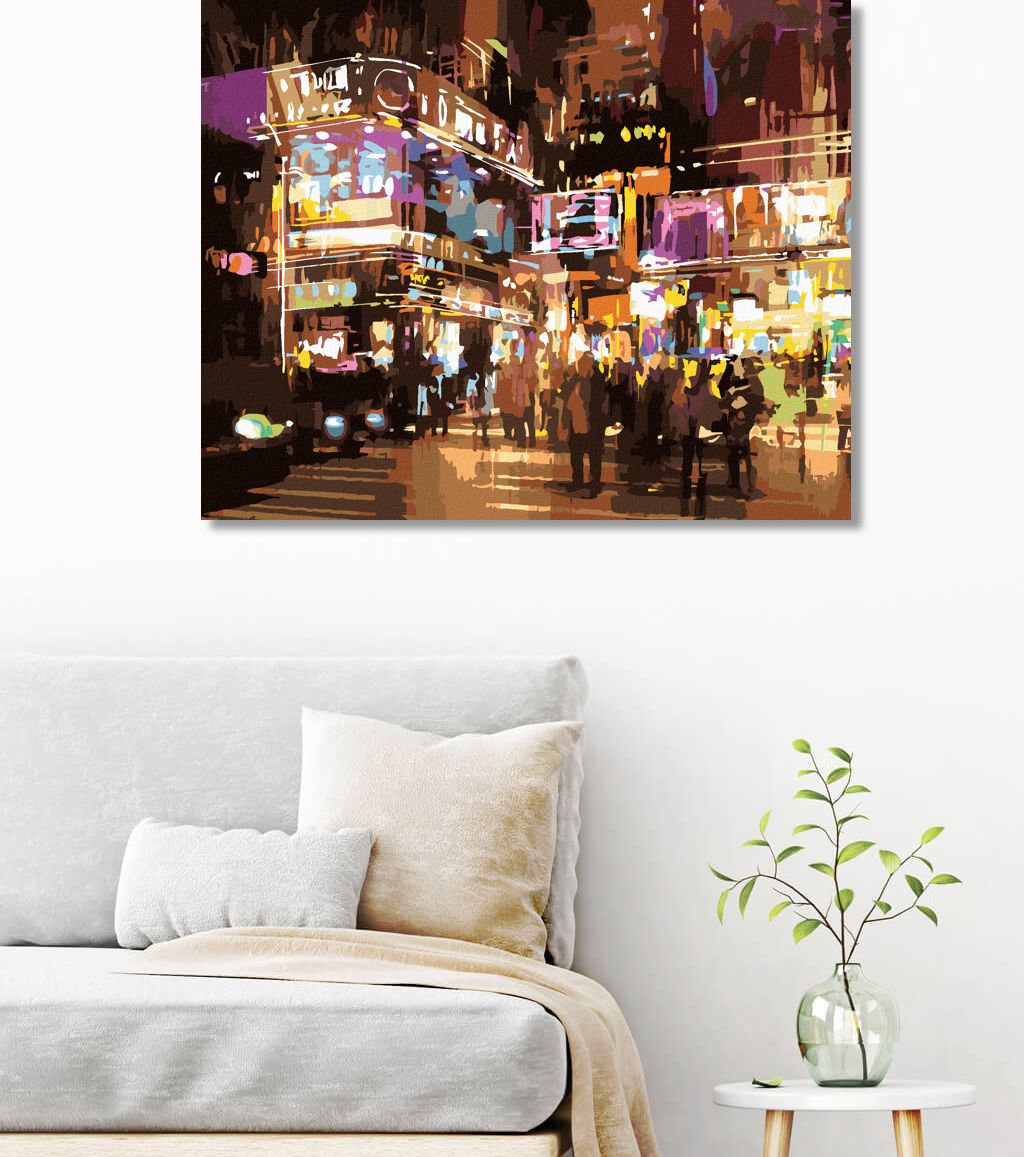 zuty Malování podle čísel - NOČNÍ VELKOMĚSTO - Rozměr: 40x50 cm, Rámování: Varianta: bez rámu a bez vypnutí plátna - obrázek 5