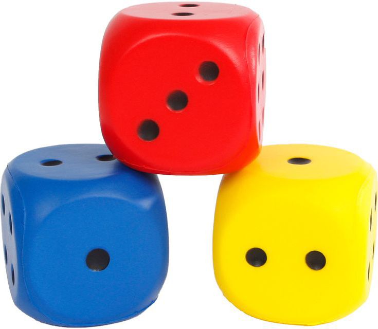 Dudlu Hrací kostka barevná soft měkká pěnová 6cm 3 barvy - obrázek 3