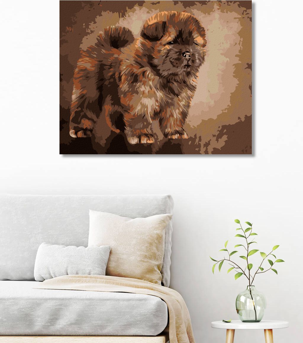 zuty Malování podle čísel - ŠTĚNÁTKO CHOW CHOW - Rozměr: 40x50 cm, Rámování: Varianta: vypnuté plátno na rám - obrázek 7