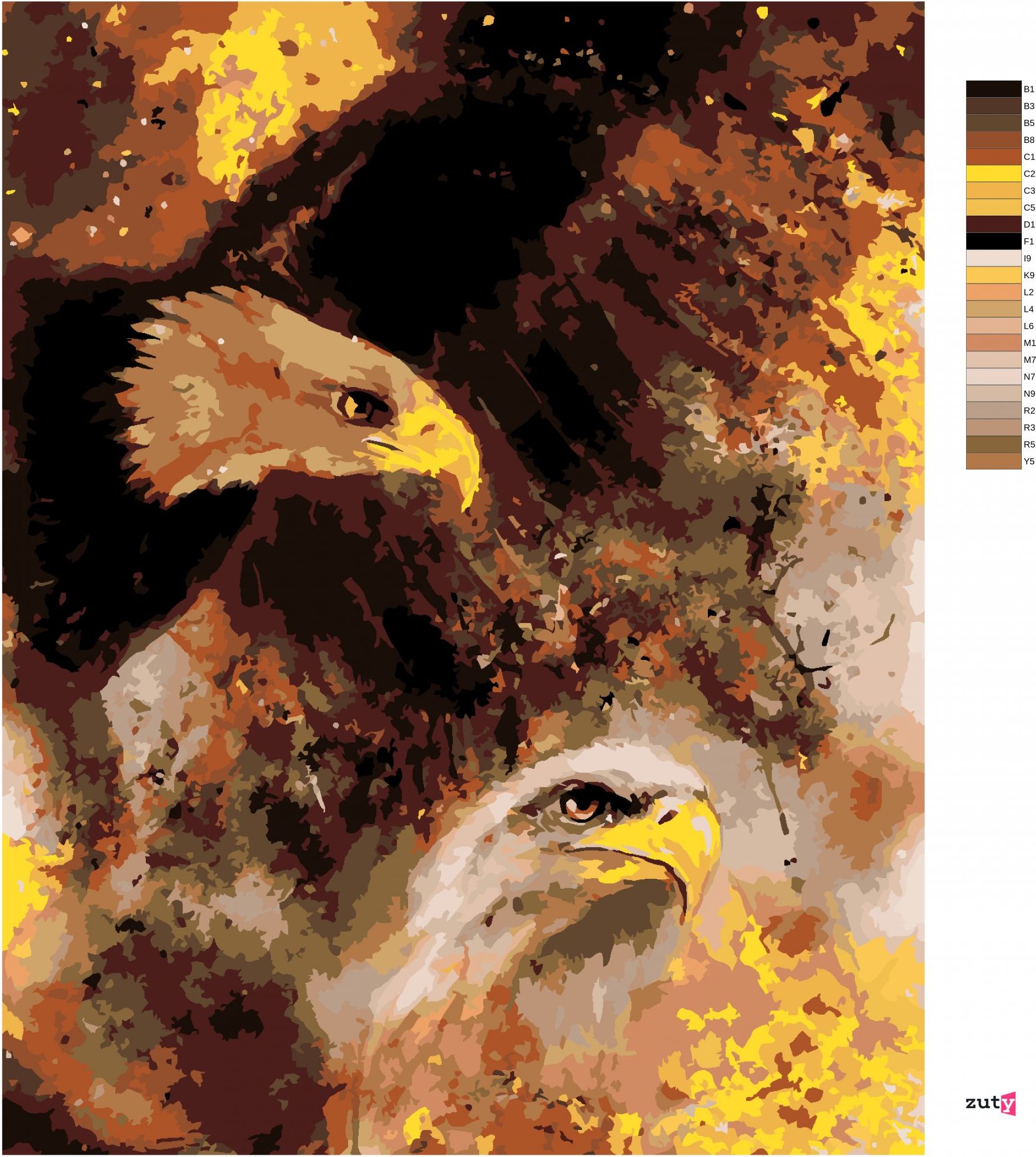 zuty Malování podle čísel - DVA ORLI V KOSMICKÉM PROSTORU - Rozměr: 40x50 cm, Rámování: Varianta: vypnuté plátno na rám - obrázek 8