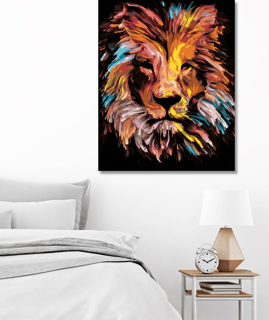 zuty Malování podle čísel - PESTRÝ LEV - Rozměr: 40x50 cm, Rámování: Varianta: vypnuté plátno na rám - obrázek 4