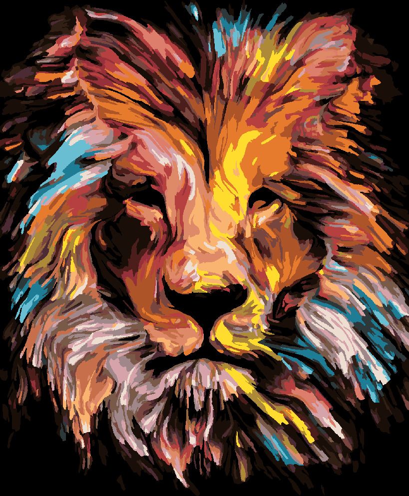 zuty Malování podle čísel - PESTRÝ LEV - Rozměr: 40x50 cm, Rámování: Varianta: vypnuté plátno na rám - obrázek 10