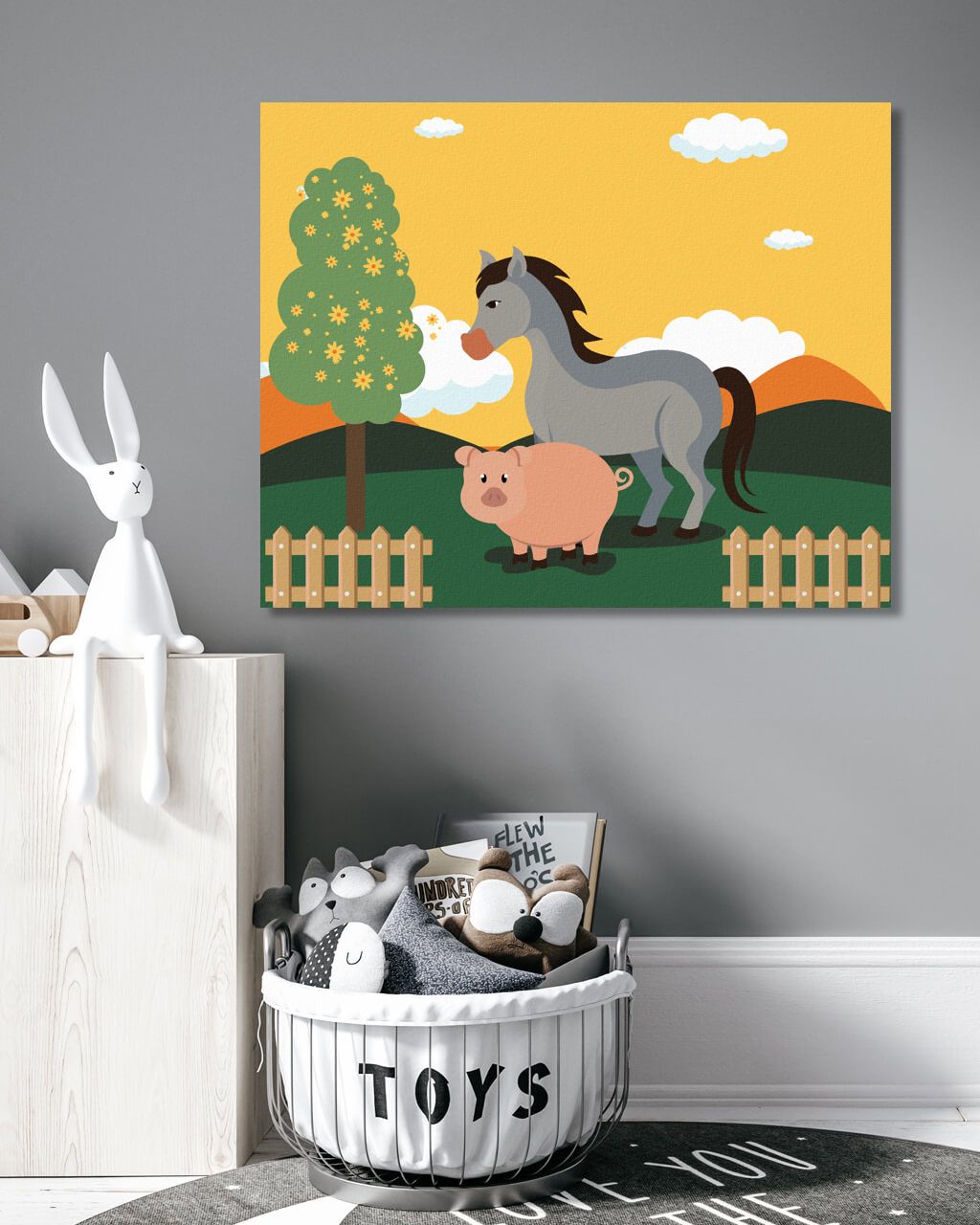 zuty Malování podle čísel - PRASE S KONÍKEM NA PASTVĚ - Rozměr: 40x50 cm, Rámování: Varianta: vypnuté plátno na rám - obrázek 10