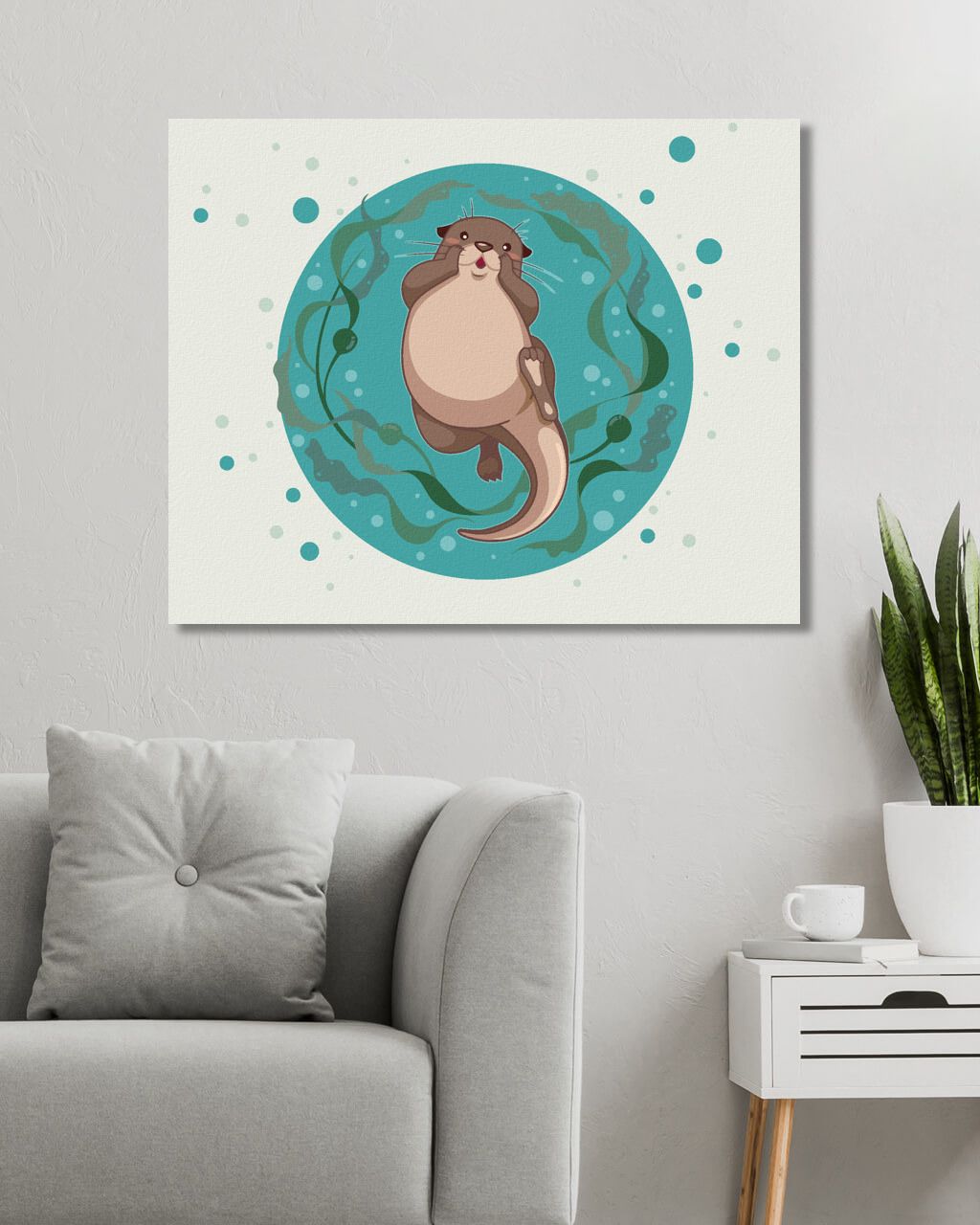 zuty Malování podle čísel - VESELÁ VYDRA II - Rozměr: 40x50 cm, Rámování: Varianta: bez rámu a bez vypnutí plátna - obrázek 3