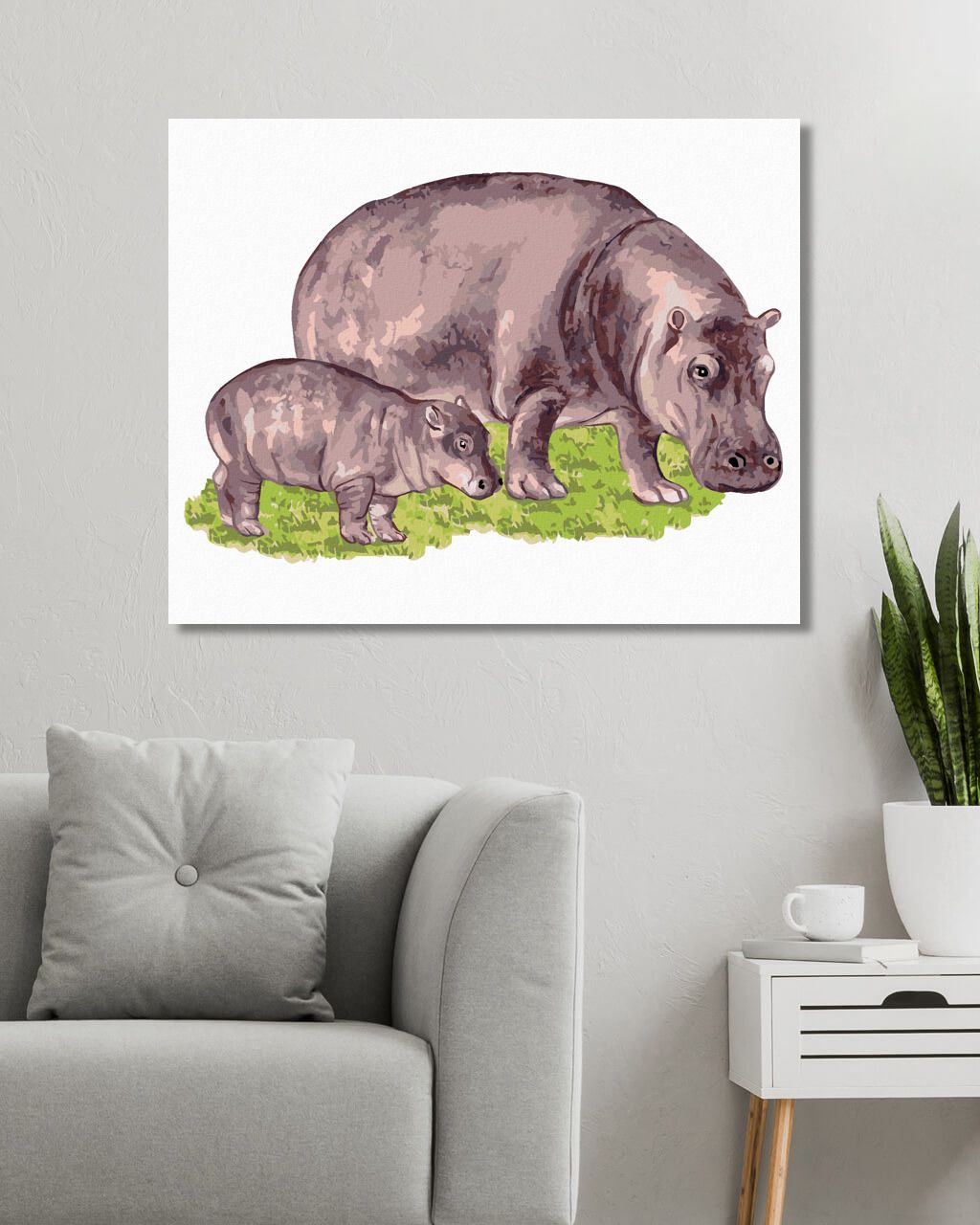 zuty Malování podle čísel - HROCH A JEHO MLÁDĚ - Rozměr: 40x50 cm, Rámování: Varianta: vypnuté plátno na rám - obrázek 4