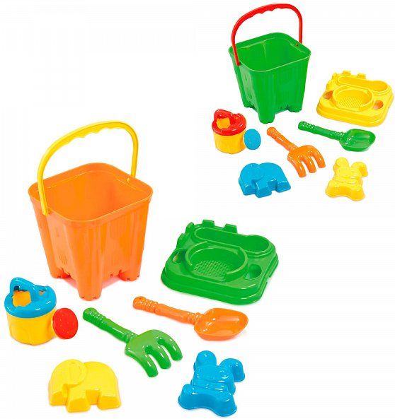 Dudlu Hračky na písek - set hraček v kyblíku, 6ks - obrázek 1