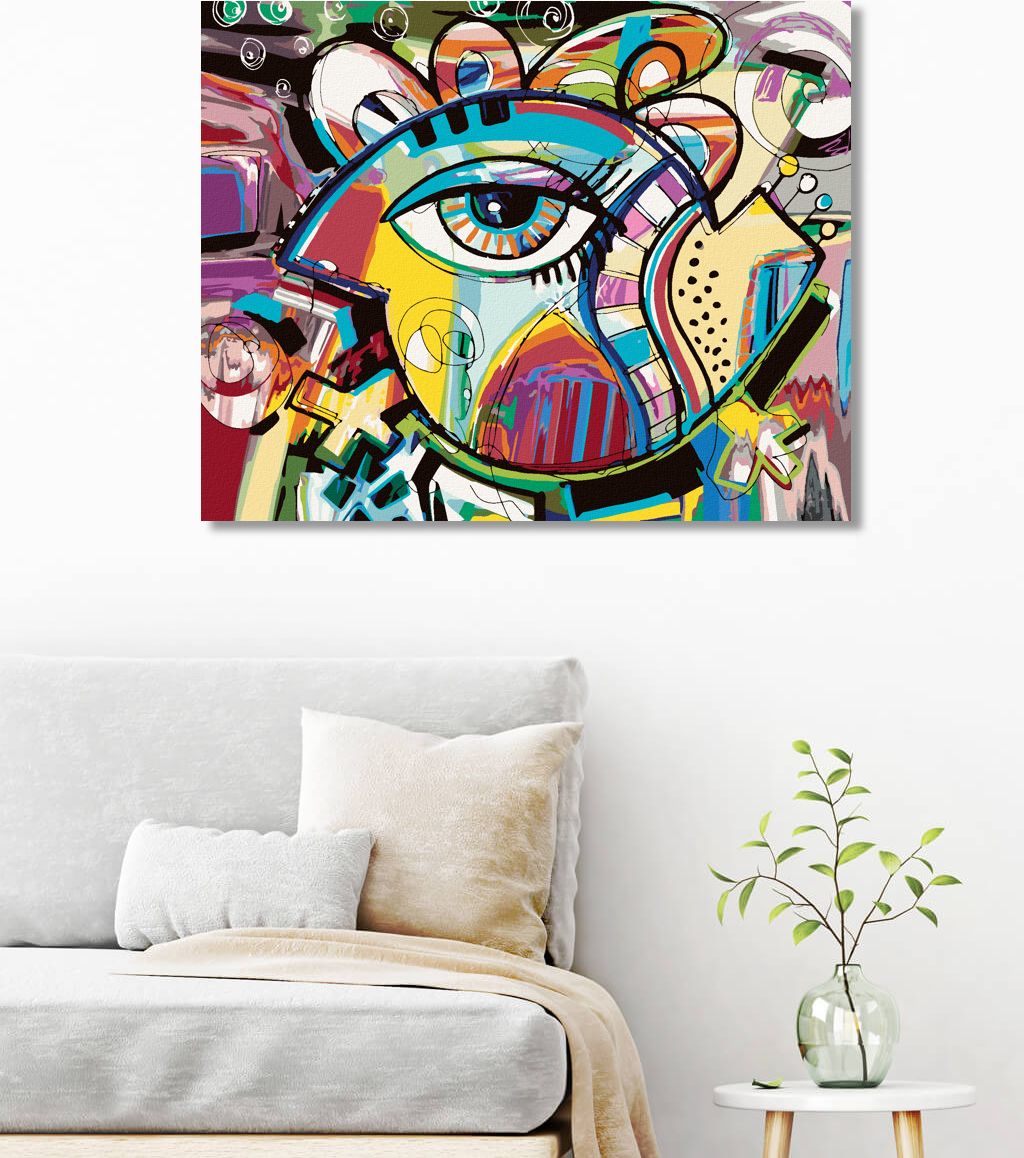 zuty Malování podle čísel - ABSTRAKTNÍ KOMPOZICE DOODLE PTÁKA - Rozměr: 40x50 cm, Rámování: Varianta: bez rámu a bez vypnutí plátna - obrázek 10