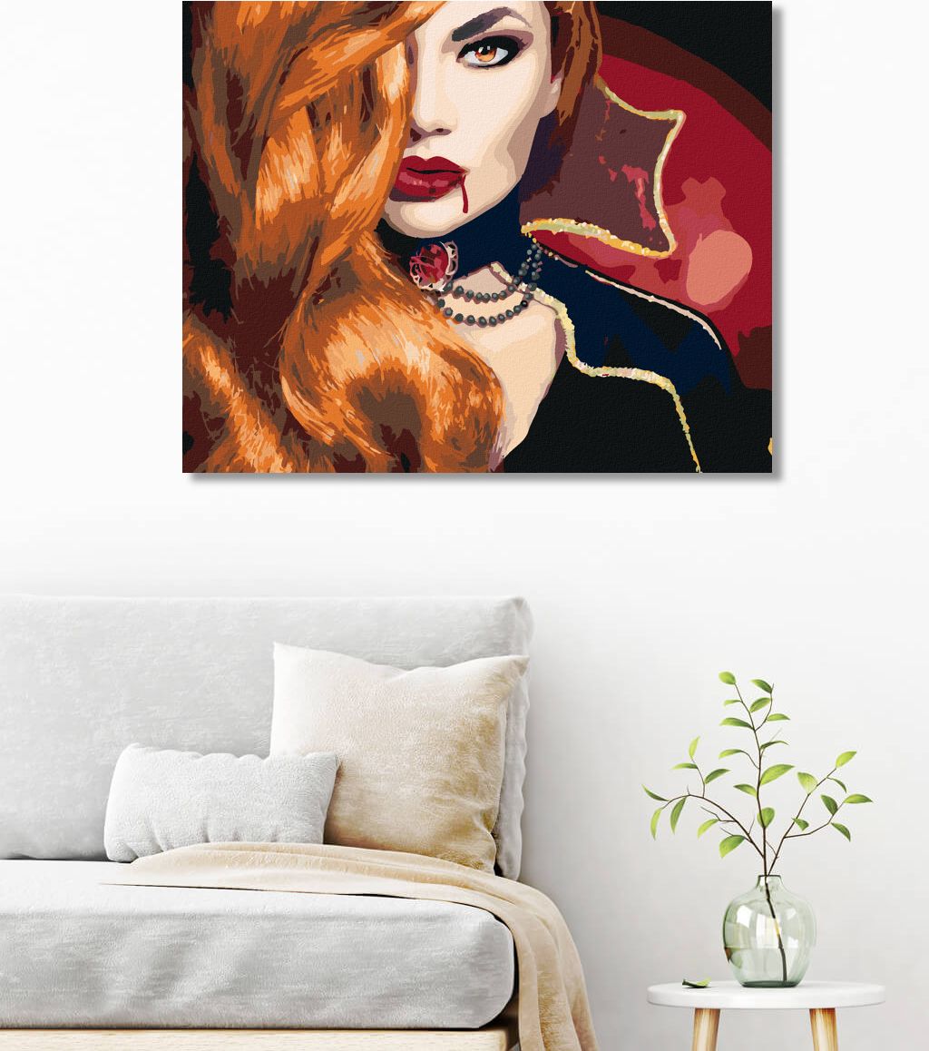 zuty Malování podle čísel - UPÍŘÍ ŽENA - Rozměr: 40x50 cm, Rámování: Varianta: vypnuté plátno na rám - obrázek 9