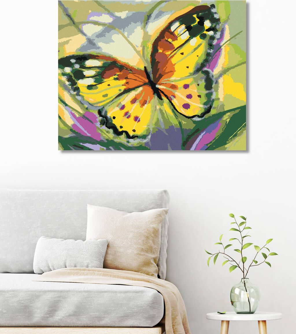 zuty Malování podle čísel - MOTÝL ŽLUŤÁSEK - Rozměr: 40x50 cm, Rámování: Varianta: vypnuté plátno na rám - obrázek 8