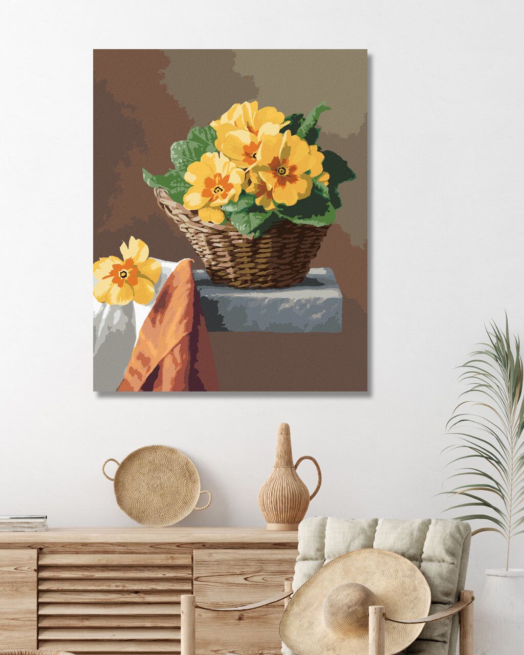 zuty Malování podle čísel - ZÁTIŠÍ PRVOSENKA V PROUTĚNÉM KOŠÍKU (PIETER WAGEMANS) - Rozměr: 40x50 cm, Rámování: Varianta: vypnuté plátno na rám - obrázek 8