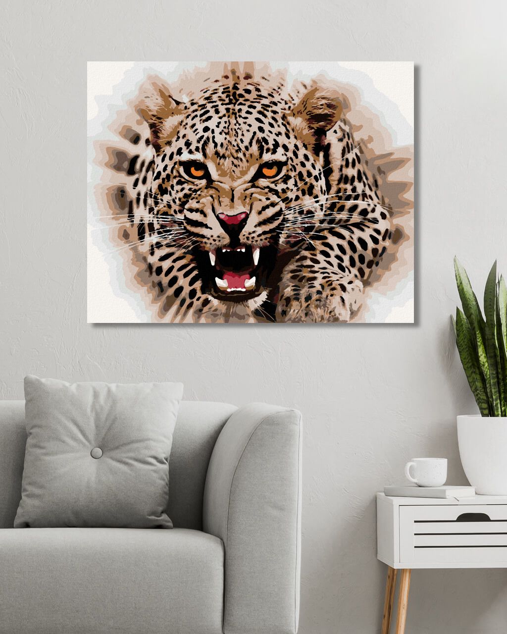 zuty Malování podle čísel - JAGUÁR ÚTOČÍ - Rozměr: 40x50 cm, Rámování: Varianta: bez rámu a bez vypnutí plátna - obrázek 3