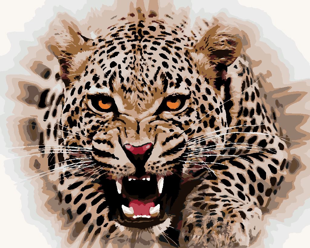 zuty Malování podle čísel - JAGUÁR ÚTOČÍ - Rozměr: 40x50 cm, Rámování: Varianta: vypnuté plátno na rám - obrázek 7