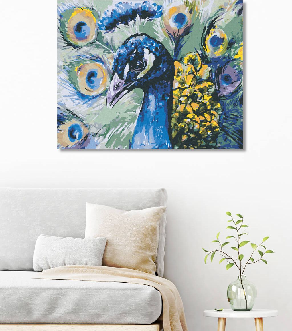 zuty Malování podle čísel - PÁV - Rozměr: 40x50 cm, Rámování: Varianta: vypnuté plátno na rám - obrázek 8