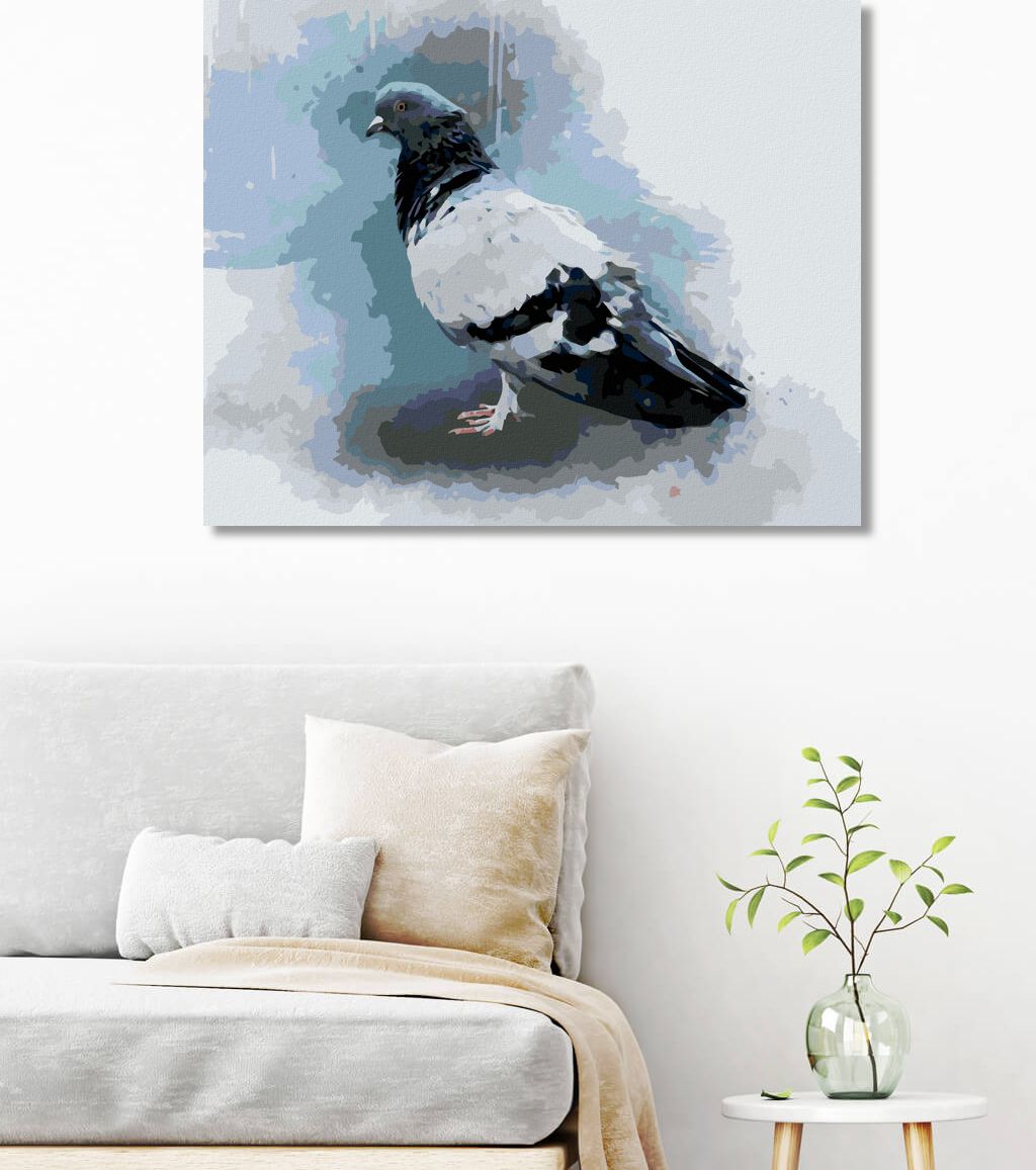 zuty Malování podle čísel - HOLUB - Rozměr: 40x50 cm, Rámování: Varianta: vypnuté plátno na rám - obrázek 4