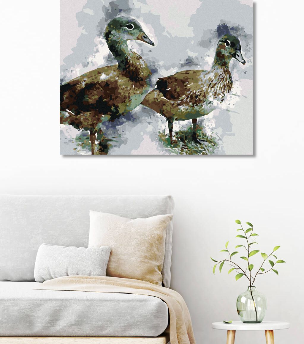 zuty Malování podle čísel - MLADÉ KACHNY - Rozměr: 40x50 cm, Rámování: Varianta: bez rámu a bez vypnutí plátna - obrázek 5