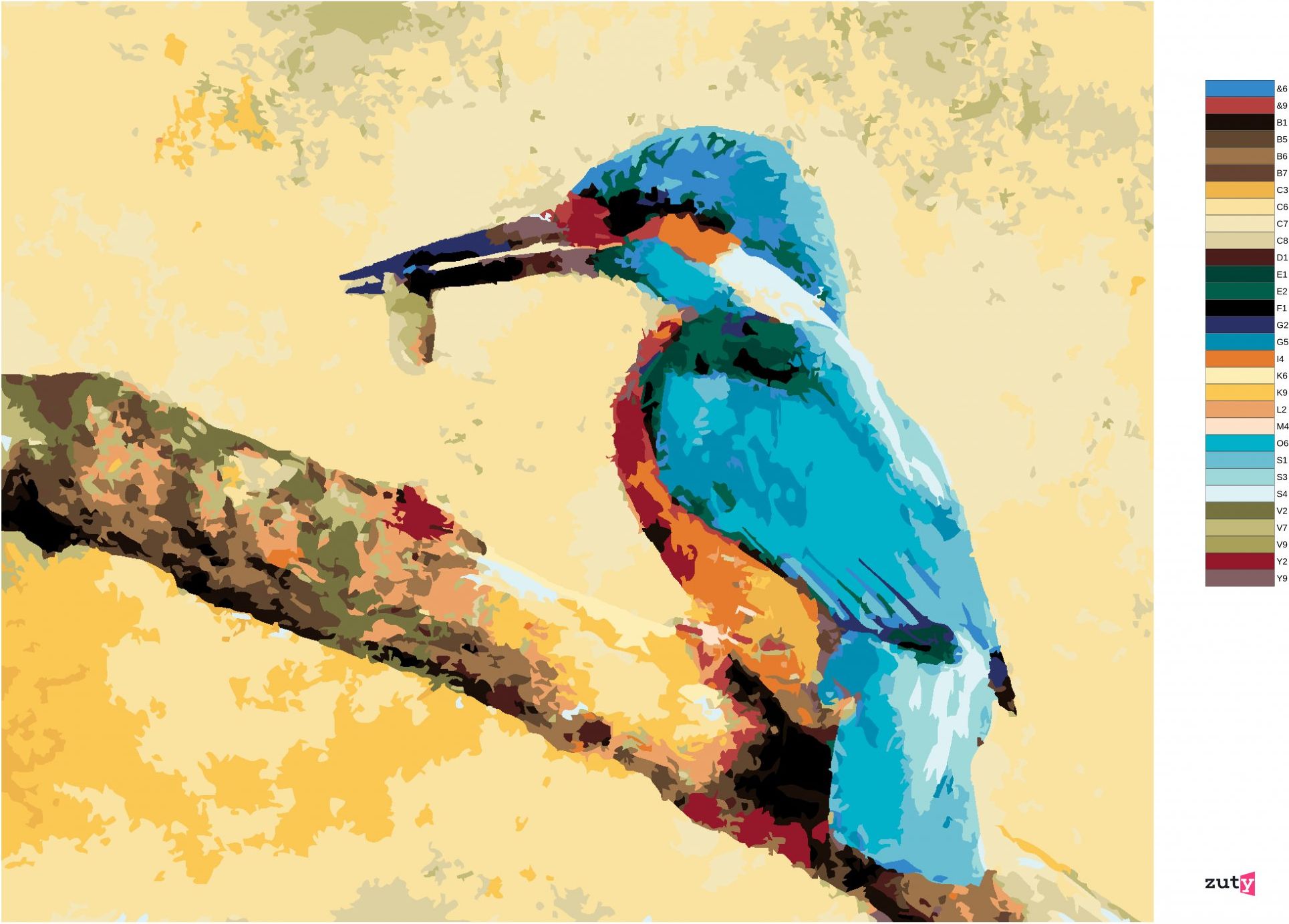 zuty Malování podle čísel - LEDŇÁČEK SE SVOU POTRAVOU - Rozměr: 40x50 cm, Rámování: Varianta: bez rámu a bez vypnutí plátna - obrázek 2