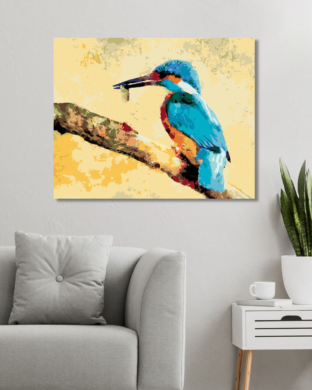 zuty Malování podle čísel - LEDŇÁČEK SE SVOU POTRAVOU - Rozměr: 40x50 cm, Rámování: Varianta: vypnuté plátno na rám - obrázek 4