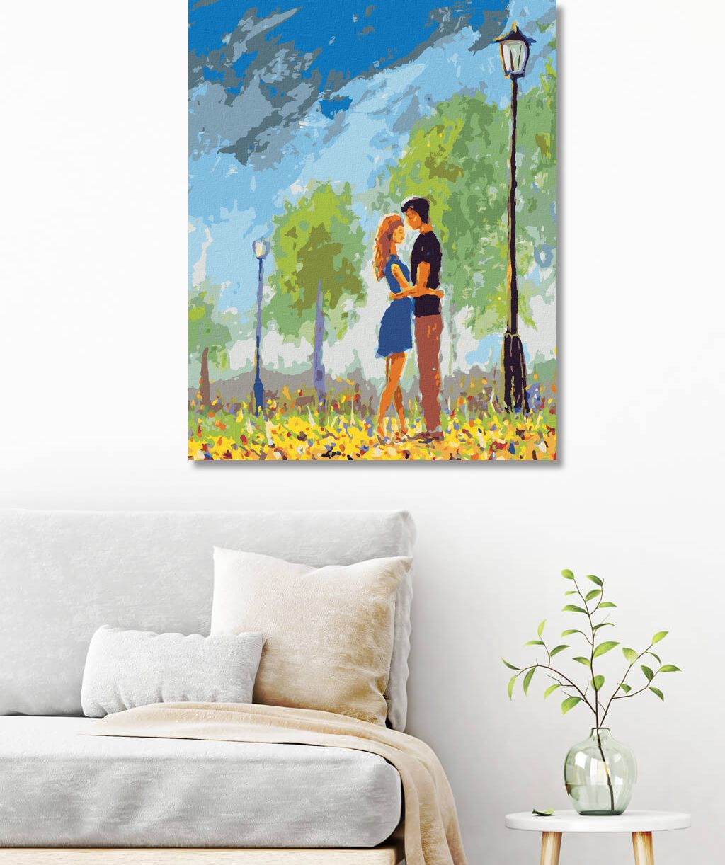 zuty Malování podle čísel - PUSA V PARKU - Rozměr: 40x50 cm, Rámování: Varianta: vypnuté plátno na rám - obrázek 2