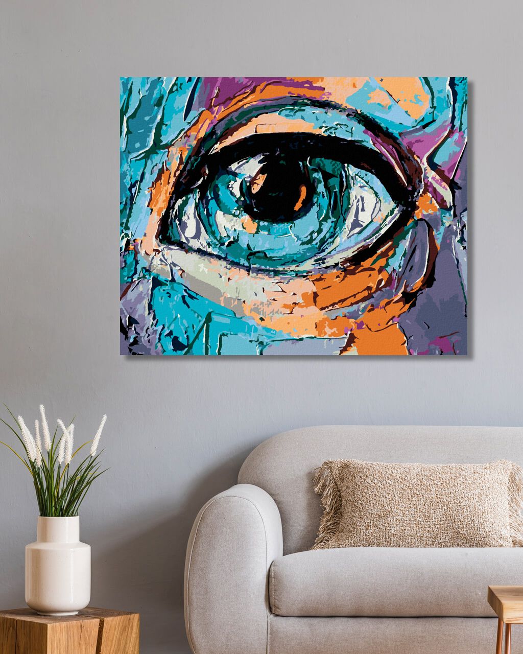 zuty Malování podle čísel - ABSTRAKTNÍ OKO MLADÉ DÍVKY - Rozměr: 40x50 cm, Rámování: Varianta: bez rámu a bez vypnutí plátna - obrázek 5