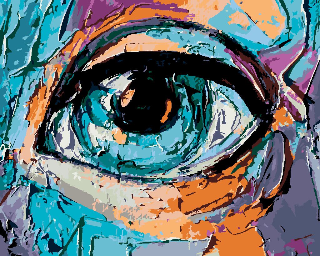zuty Malování podle čísel - ABSTRAKTNÍ OKO MLADÉ DÍVKY - Rozměr: 40x50 cm, Rámování: Varianta: vypnuté plátno na rám - obrázek 10