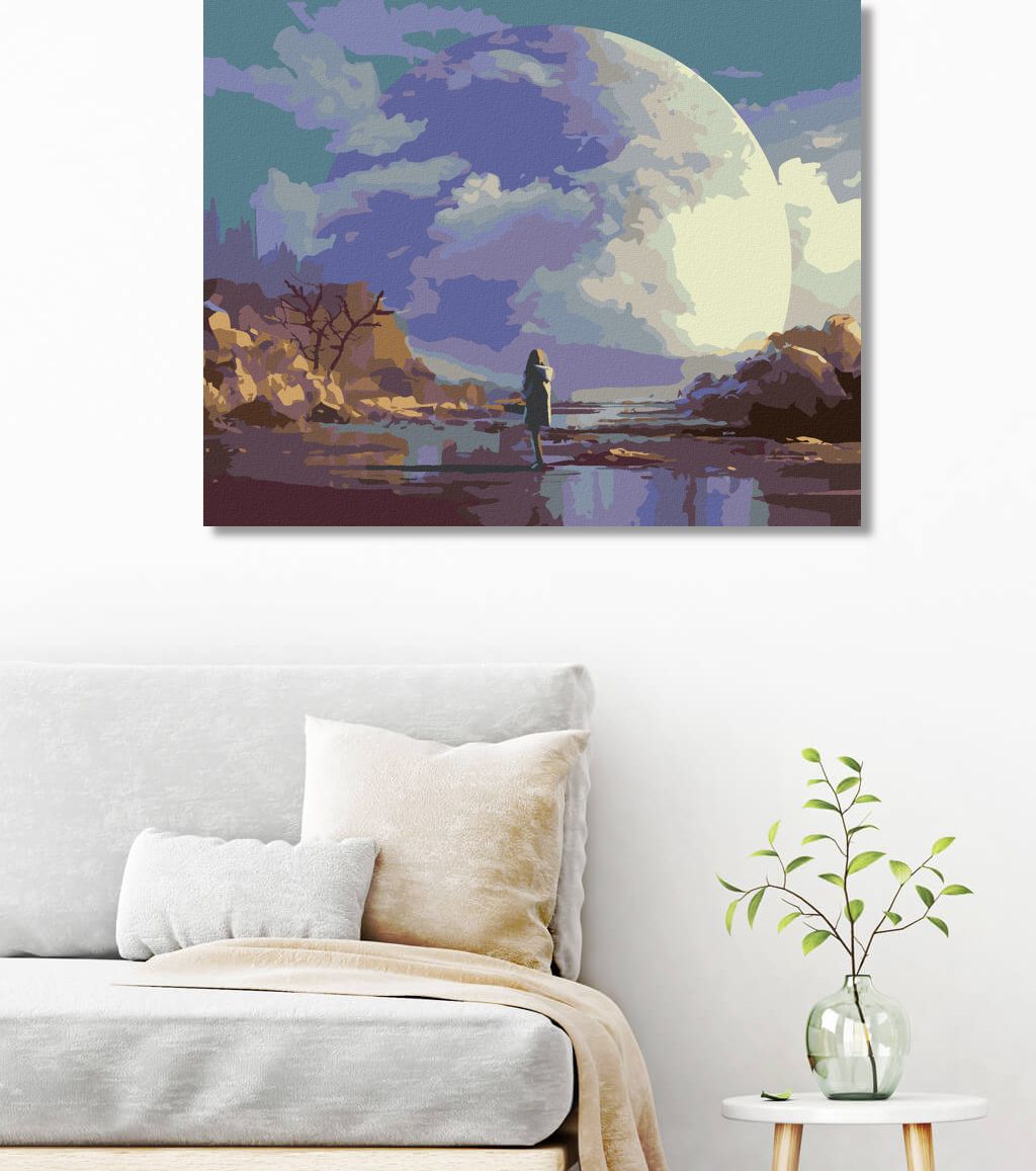 zuty Malování podle čísel - OSAMĚLÁ ŽENA - Rozměr: 40x50 cm, Rámování: Varianta: vypnuté plátno na rám - obrázek 8