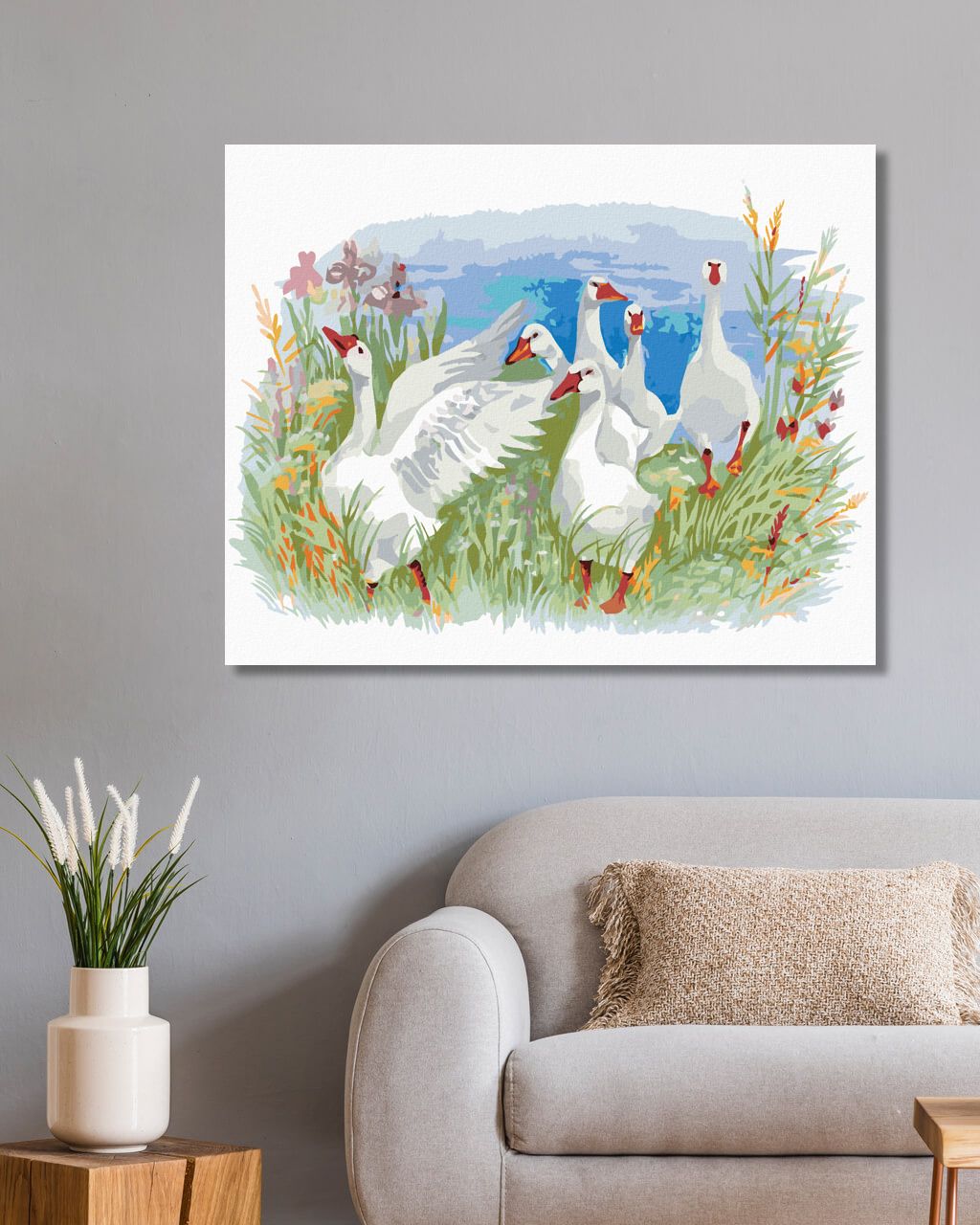 zuty Malování podle čísel - HUSY NA FARMĚ - Rozměr: 40x50 cm, Rámování: Varianta: bez rámu a bez vypnutí plátna - obrázek 7