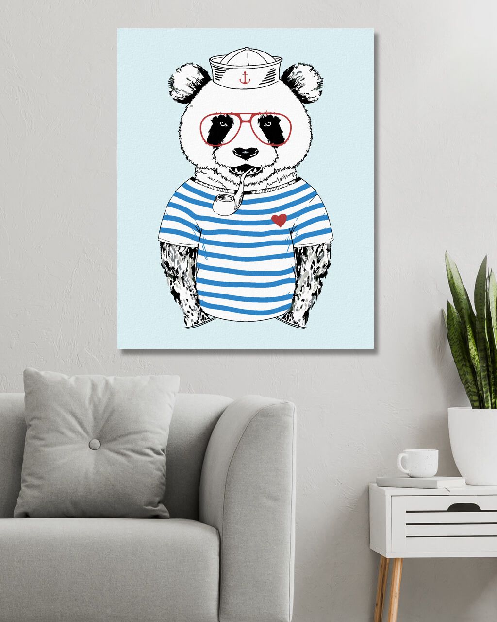 zuty Malování podle čísel - NÁMOŘNÍK PANDA - Rozměr: 40x50 cm, Rámování: Varianta: bez rámu a bez vypnutí plátna - obrázek 3