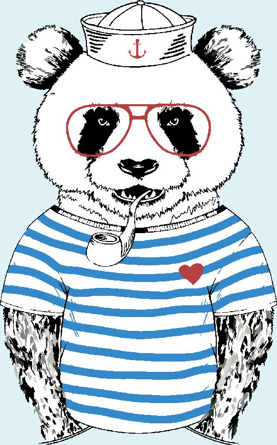 zuty Malování podle čísel - NÁMOŘNÍK PANDA - Rozměr: 40x50 cm, Rámování: Varianta: bez rámu a bez vypnutí plátna - obrázek 4