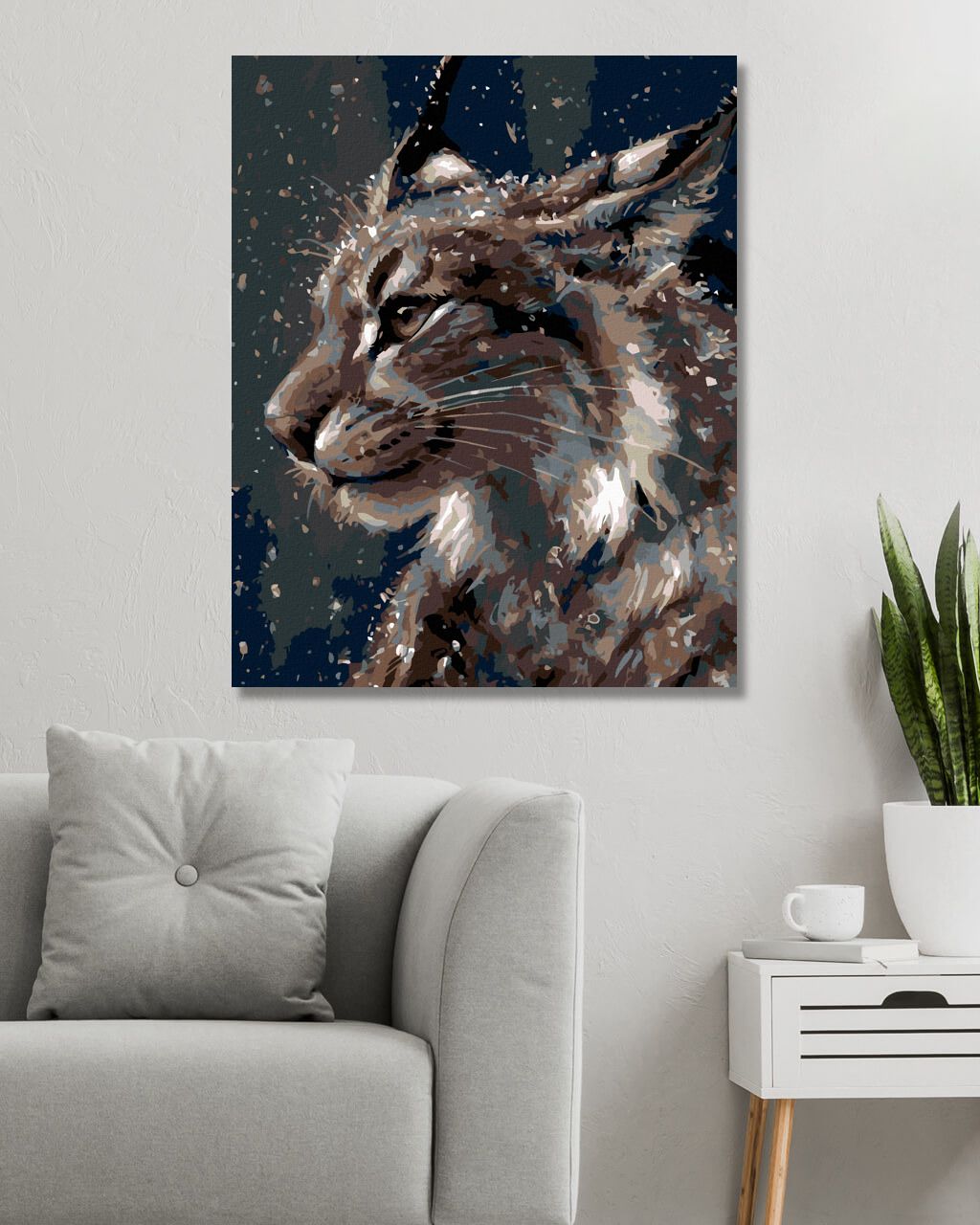 zuty Malování podle čísel - RYS V ZIMĚ - Rozměr: 40x50 cm, Rámování: Varianta: vypnuté plátno na rám - obrázek 8