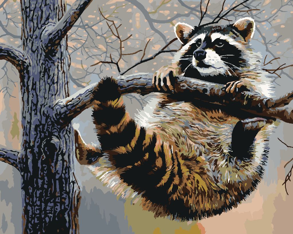 zuty Malování podle čísel - MÝVAL VISÍCÍ NA VĚTVI (AL AGNEW) - Rozměr: 40x50 cm, Rámování: Varianta: vypnuté plátno na rám - obrázek 10
