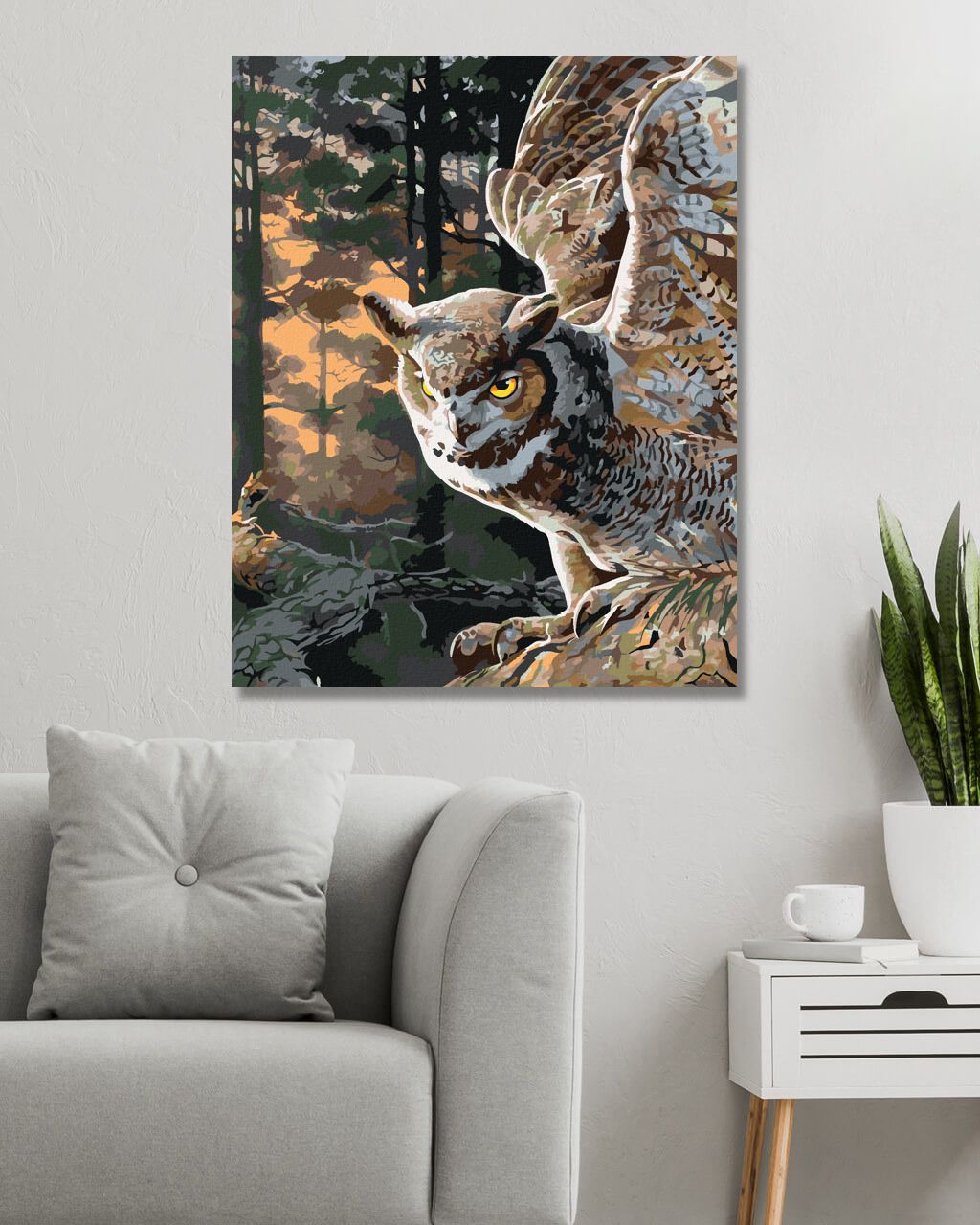 zuty Malování podle čísel - VÝR S ROZTÁHLÝMI KŘÍDLY (AL AGNEW) - Rozměr: 40x50 cm, Rámování: Varianta: vypnuté plátno na rám - obrázek 8