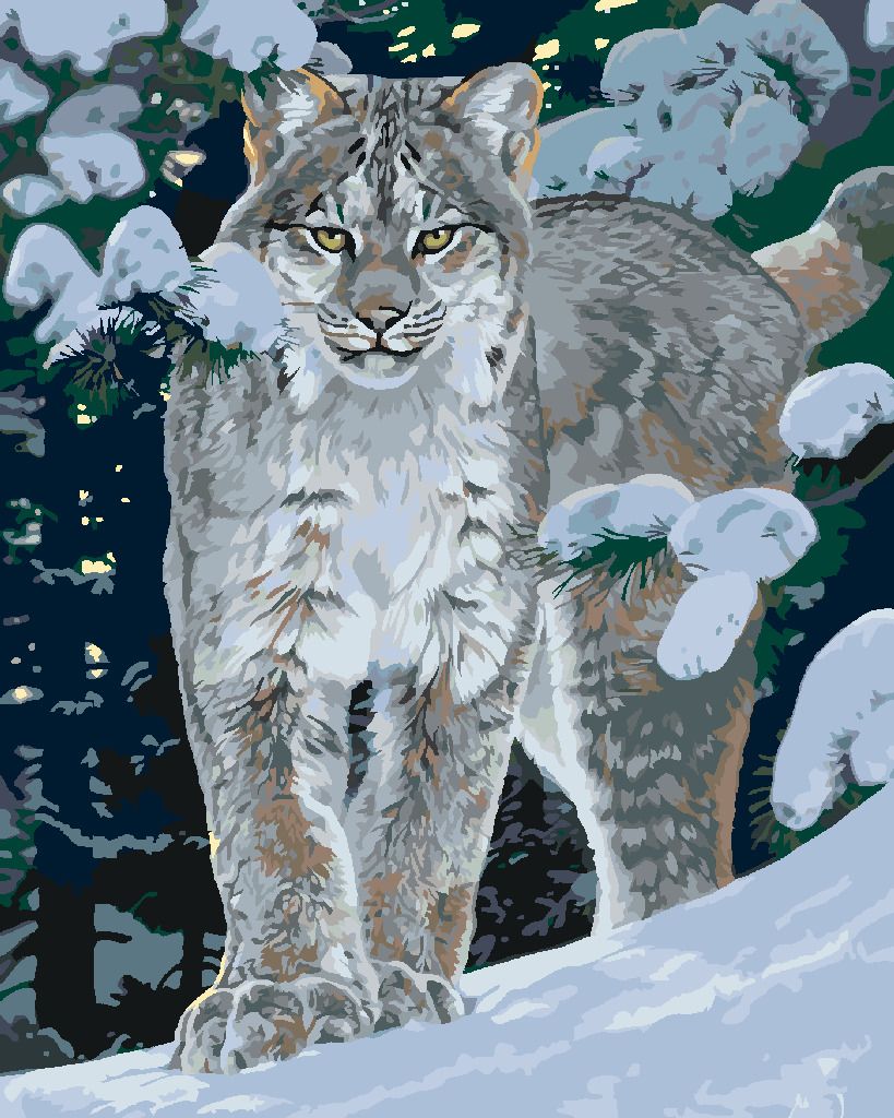 zuty Malování podle čísel - RYS V ZIMĚ (AL AGNEW) - Rozměr: 40x50 cm, Rámování: Varianta: vypnuté plátno na rám - obrázek 8