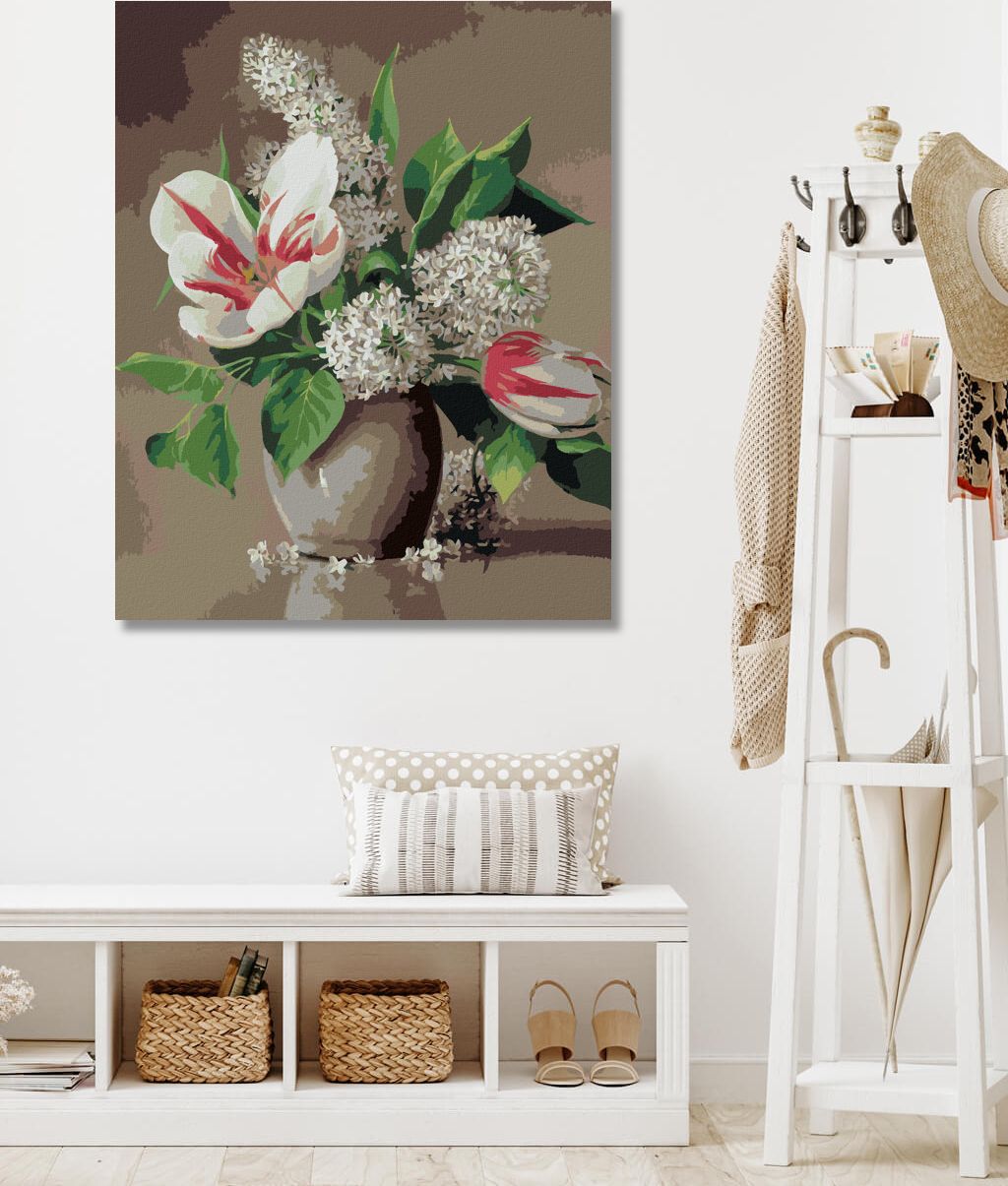 zuty Malování podle čísel - ZÁTIŠÍ TULIPÁN A ŠEŘÍK V KERAMICKÉM KVĚTINÁČI (PIETER WAGEMANS) - Rozměr: 40x50 cm, Rámování: Varianta: vypnuté plátno na rám - obrázek 7